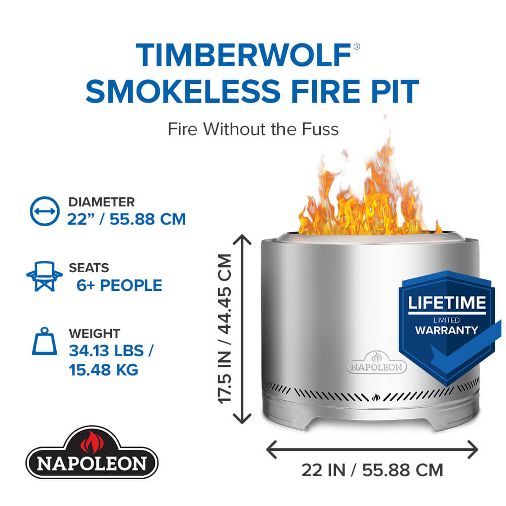 Timberwolf® Smokeless Fire Pit 22" - Image 2